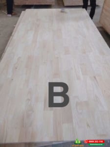 gỗ ghép cao su mặt b